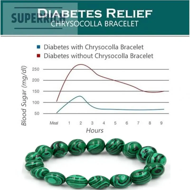 Giftable Malachite Unisex Bracelets Natural Stone Beaded Bracelet Diabetes Relief Bracelet Lucky Jewelry Gift