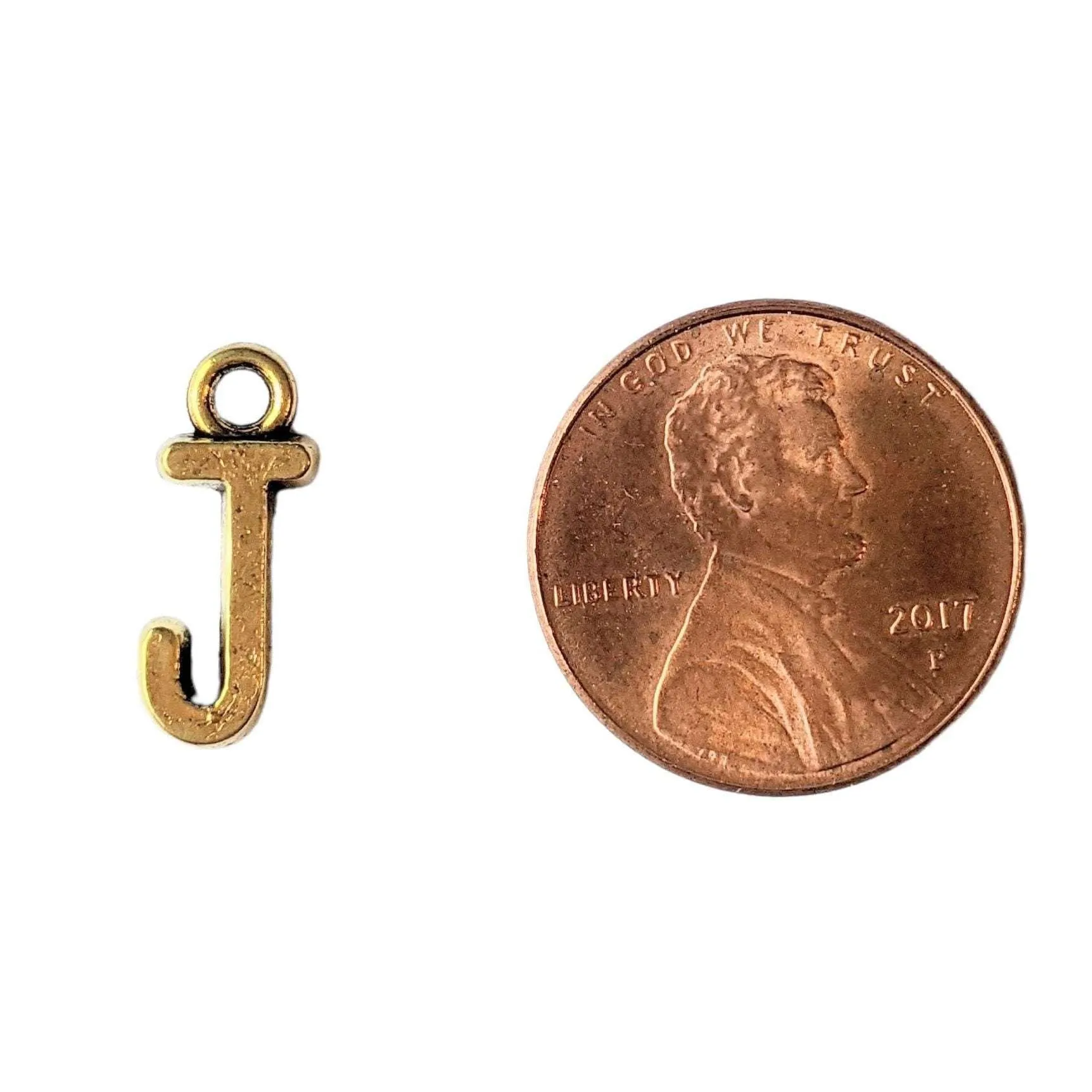 Gold Initial Charm - Letter J