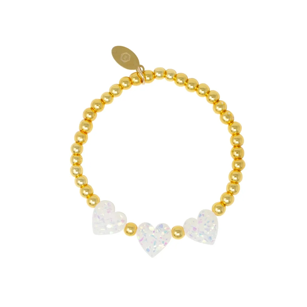 Gold Starts & Hearts Bracelets