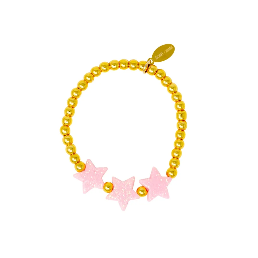 Gold Starts & Hearts Bracelets