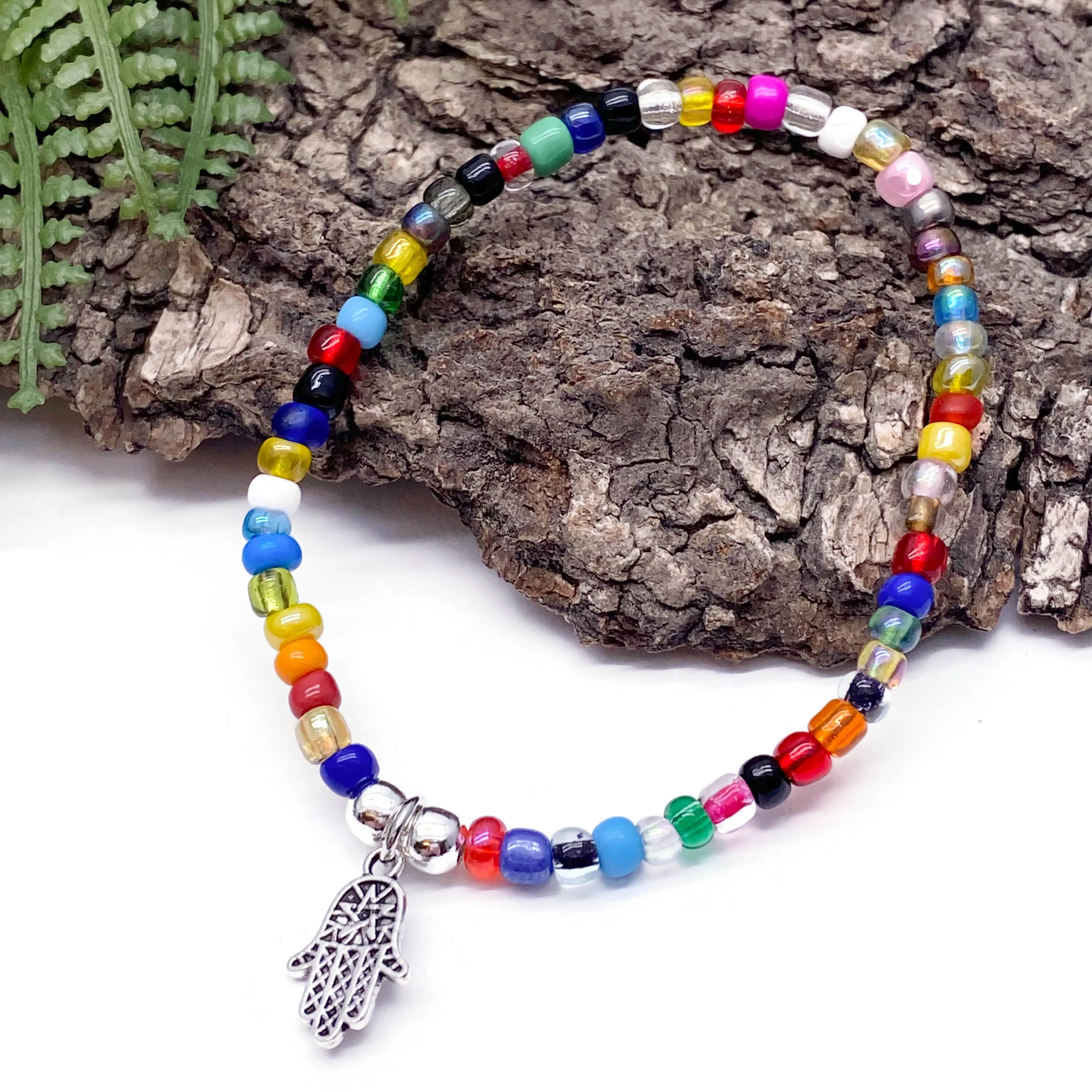 Hamsa Charm Bracelet - Colour Choice