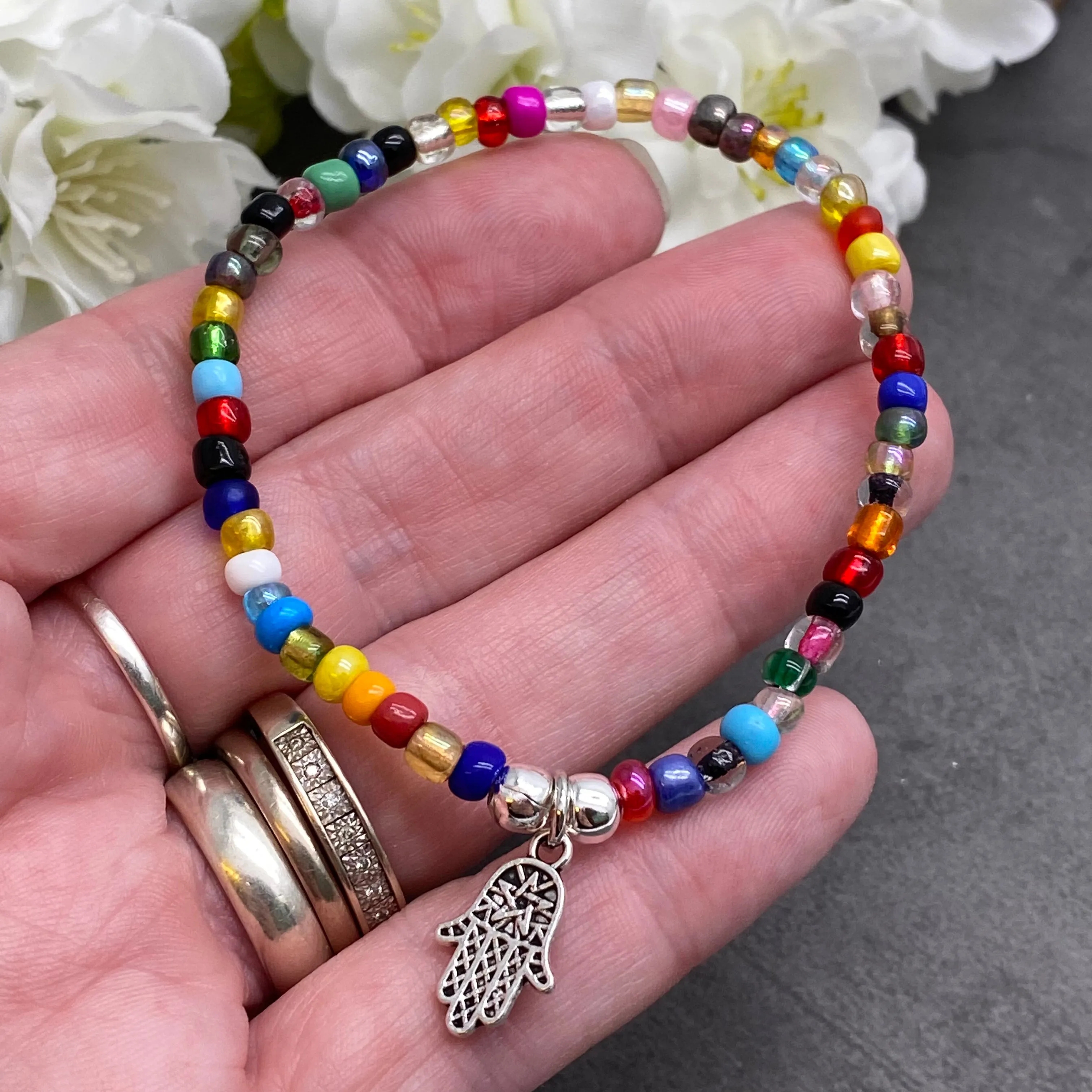 Hamsa Charm Bracelet - Colour Choice