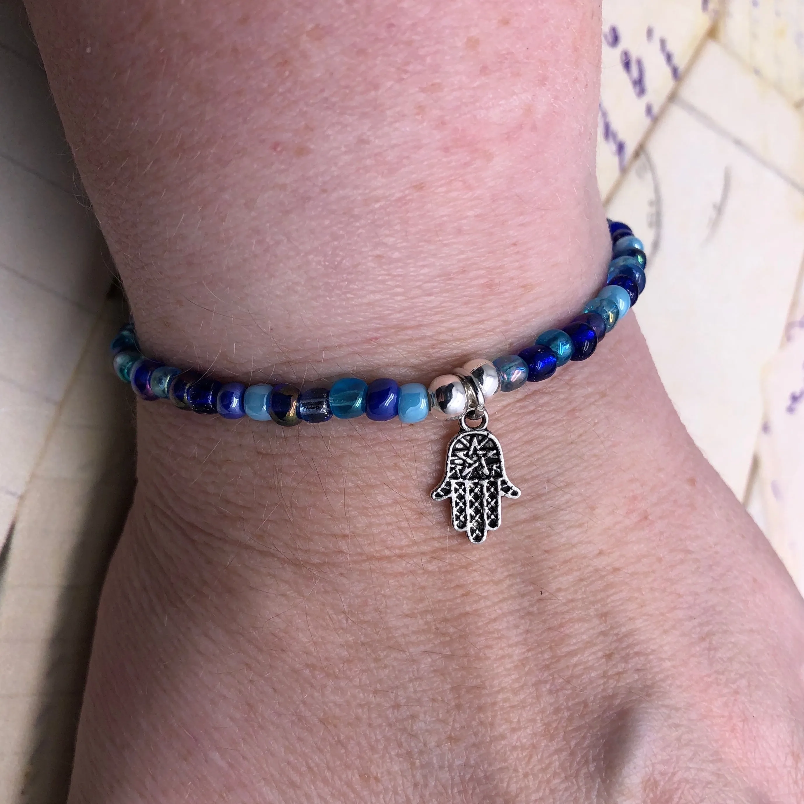 Hamsa Charm Bracelet - Colour Choice