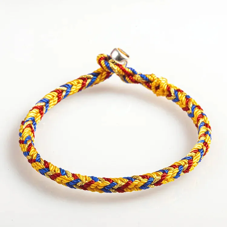 Handmade Tibetan Bracelet Colorful Thread Good Lucky Charm Rope Bracelet & Bangles For Women Men Knots Red Thread Bracelets