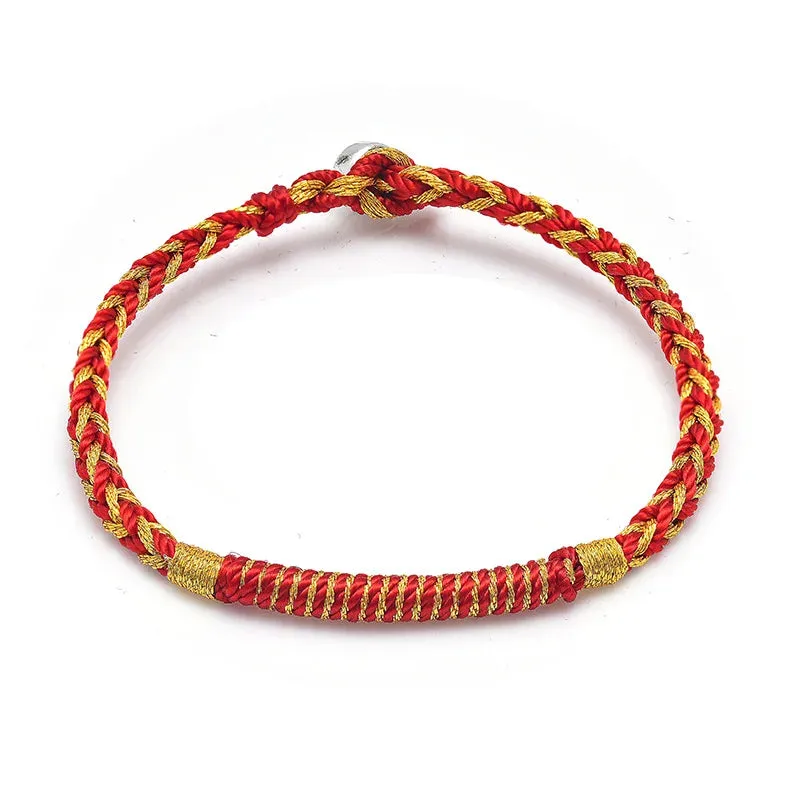 Handmade Tibetan Bracelet Colorful Thread Good Lucky Charm Rope Bracelet & Bangles For Women Men Knots Red Thread Bracelets