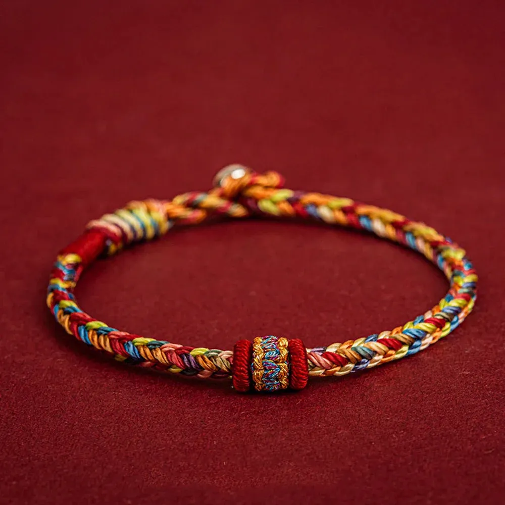 Handmade Tibetan Bracelet Colorful Thread Good Lucky Charm Rope Bracelet & Bangles For Women Men Knots Red Thread Bracelets