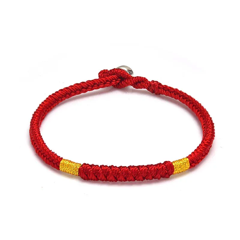 Handmade Tibetan Bracelet Colorful Thread Good Lucky Charm Rope Bracelet & Bangles For Women Men Knots Red Thread Bracelets