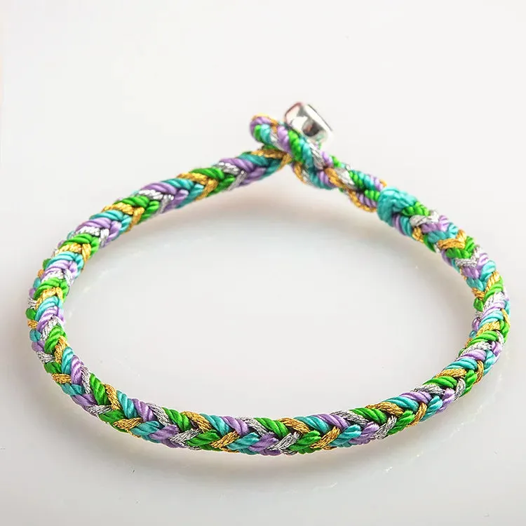 Handmade Tibetan Bracelet Colorful Thread Good Lucky Charm Rope Bracelet & Bangles For Women Men Knots Red Thread Bracelets