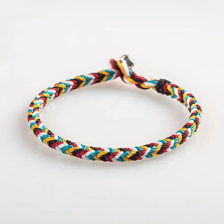 Handmade Tibetan Bracelet Colorful Thread Good Lucky Charm Rope Bracelet & Bangles For Women Men Knots Red Thread Bracelets