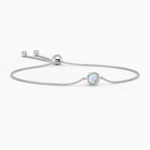 Irosk Bezel Set Round Opal Bracelet