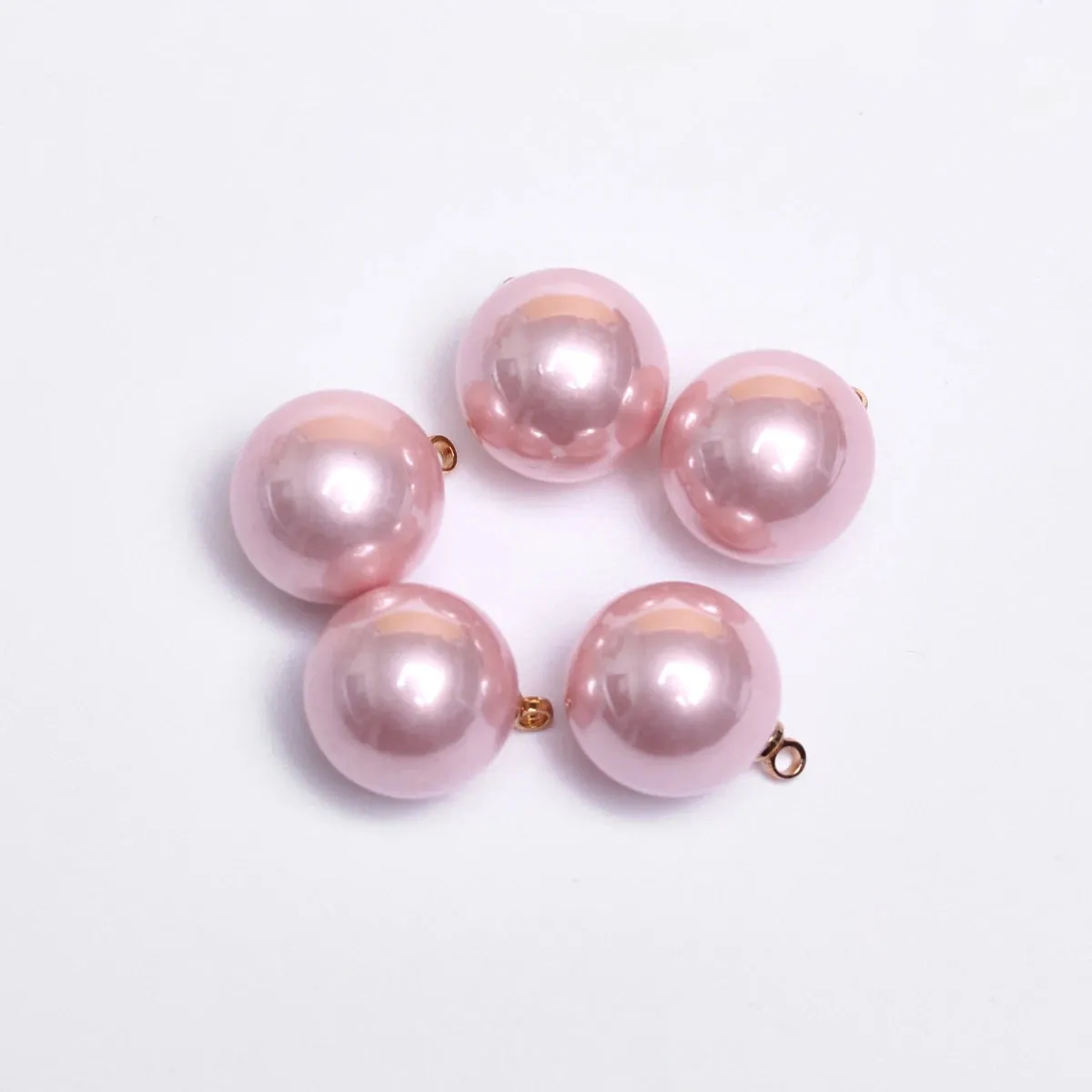 JC - 12mm Pearl Charms: Set of 5, perfect for handmade jewelry and crafts