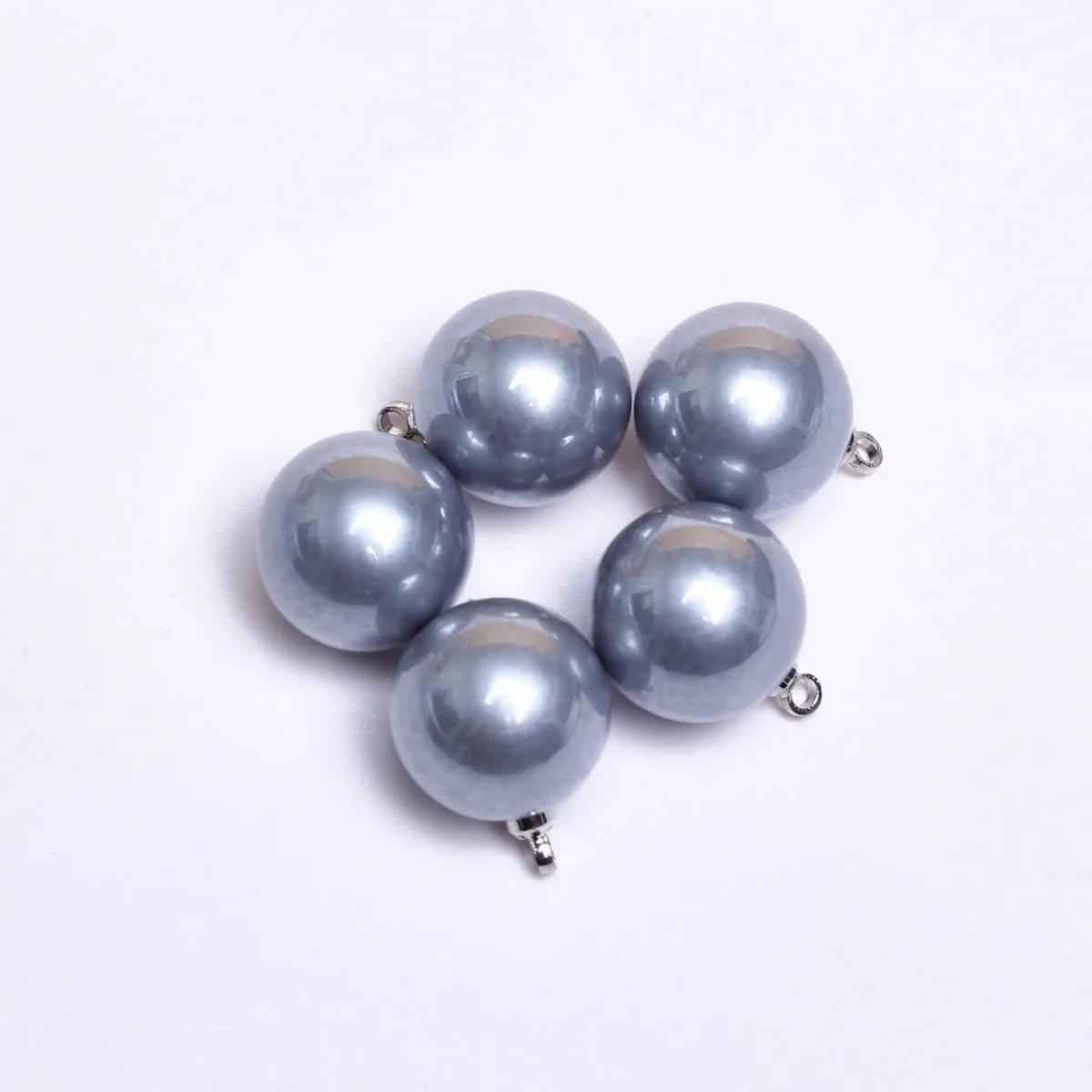 JC - 12mm Pearl Charms: Set of 5, perfect for handmade jewelry and crafts