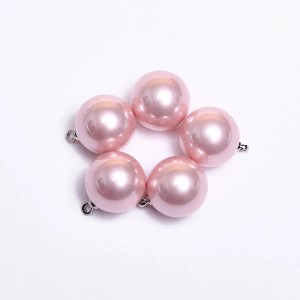 JC - 12mm Pearl Charms: Set of 5, perfect for handmade jewelry and crafts