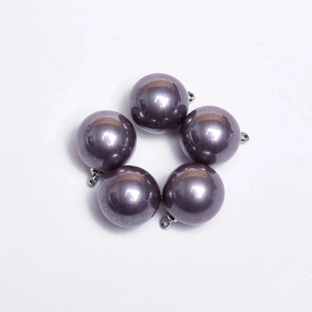 JC - 12mm Pearl Charms: Set of 5, perfect for handmade jewelry and crafts