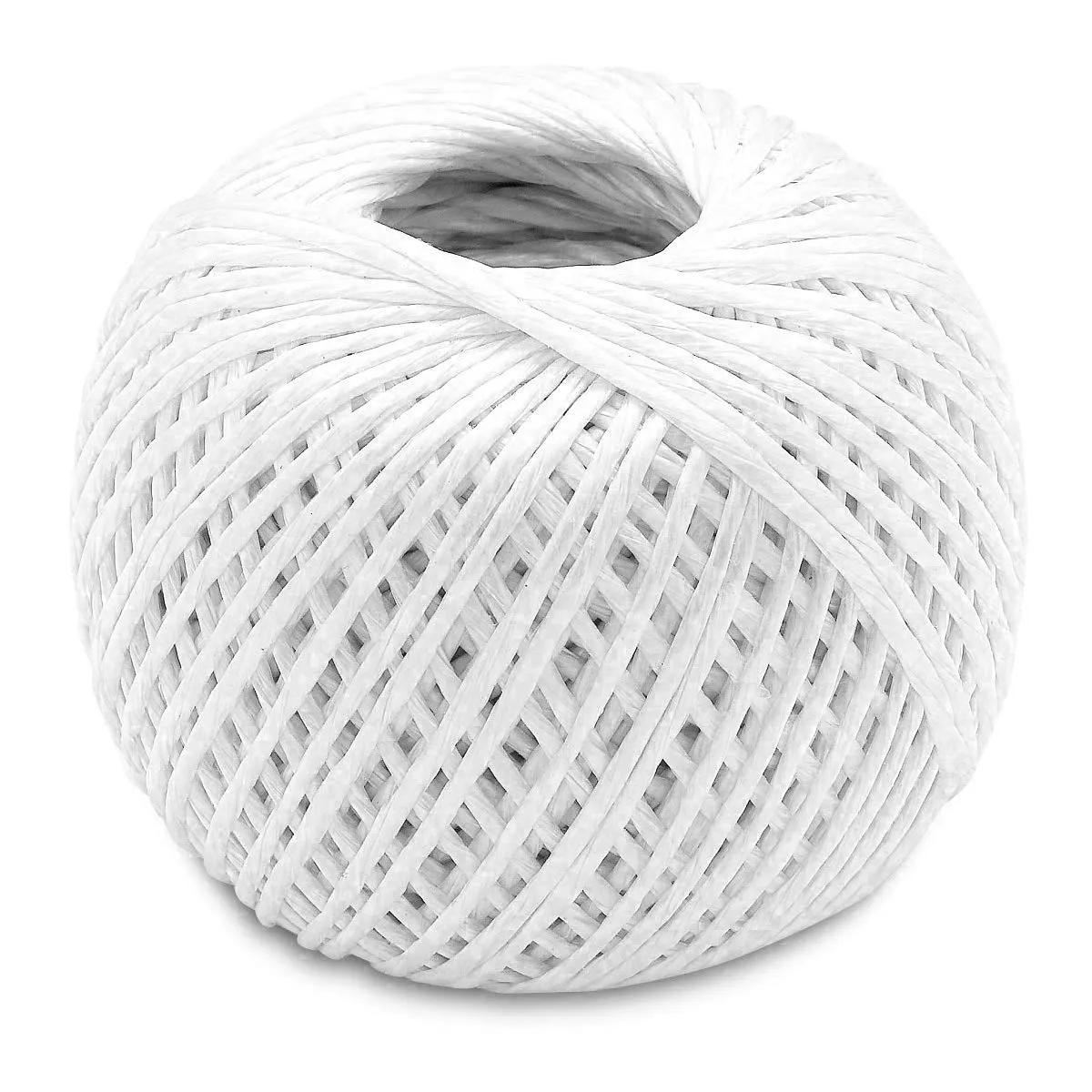 Katzco White - 350 Feet Long Polypropylene Twine Roll, 3mm Thick - for Industrial