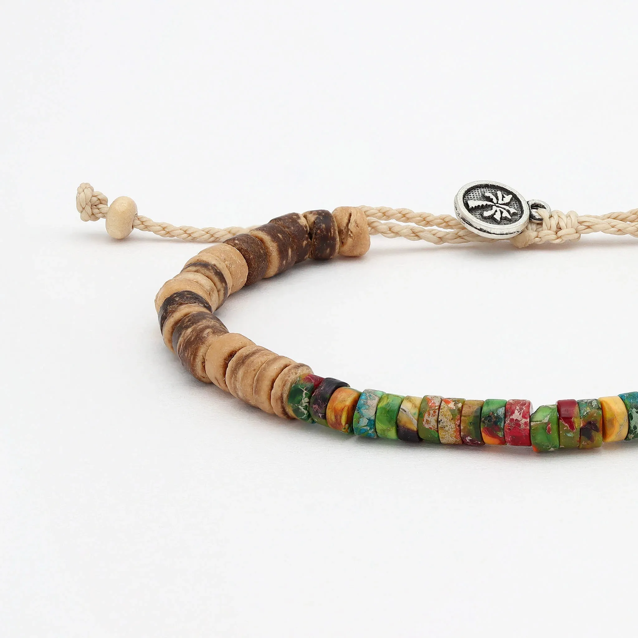 Koʻolau Wood Beaded Anklet