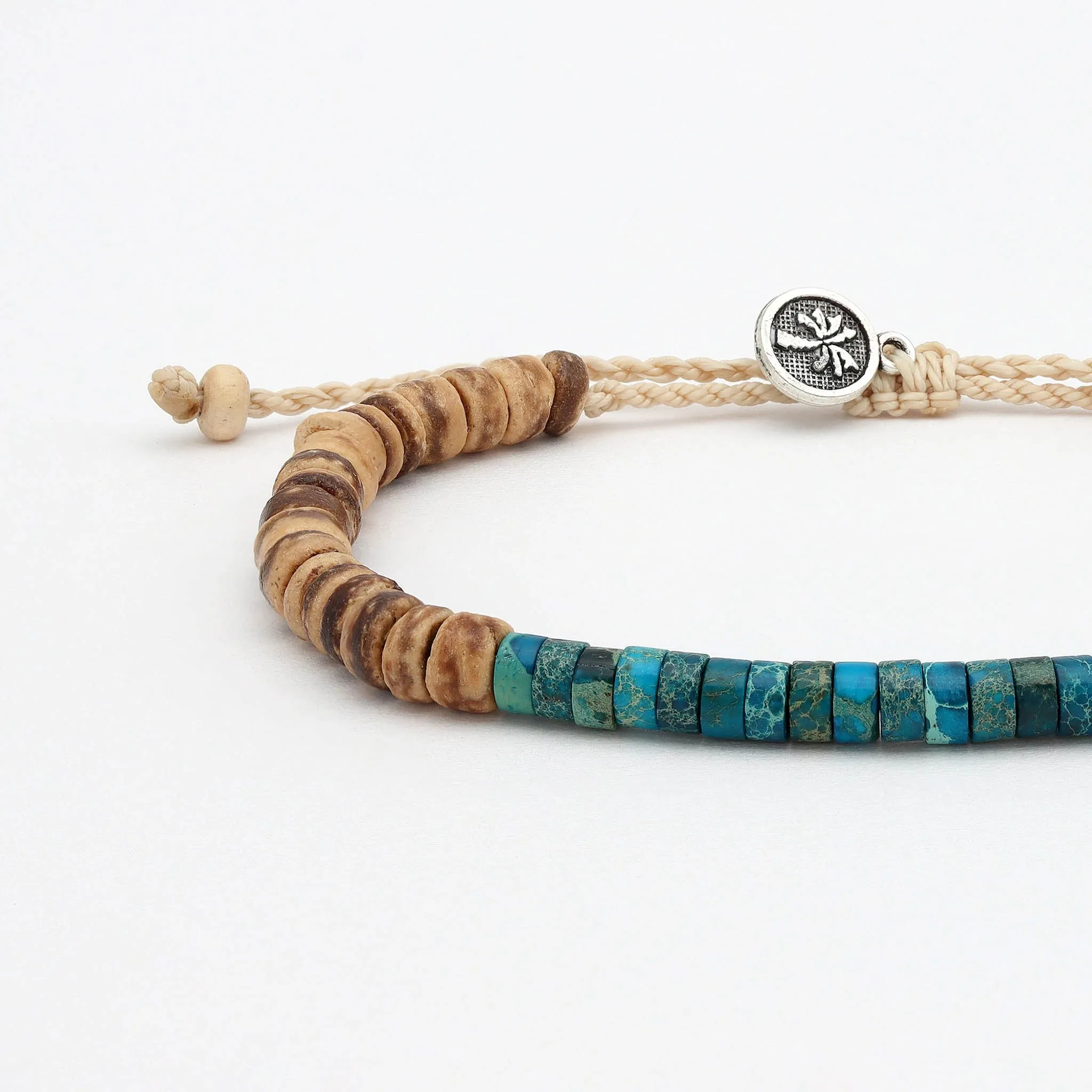 Koʻolau Wood Beaded Anklet