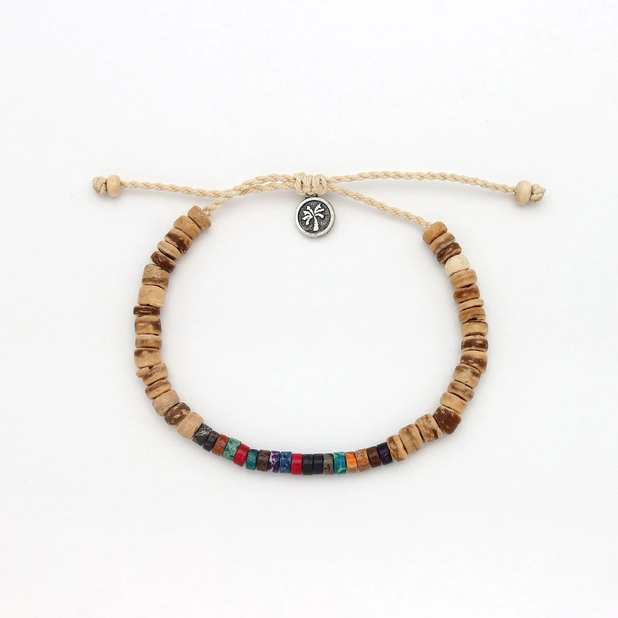 Koʻolau Wood Beaded Anklet