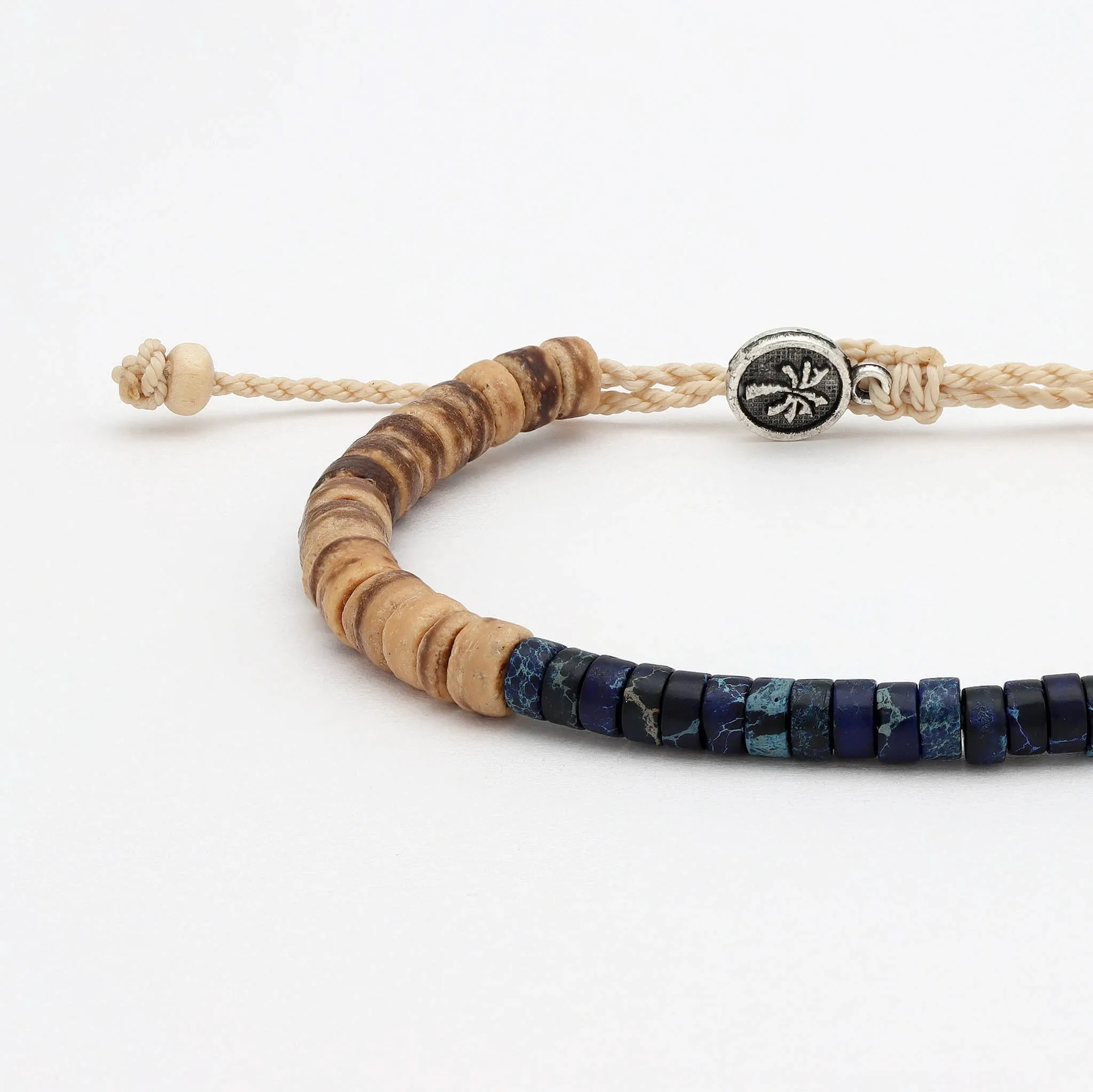 Koʻolau Wood Beaded Anklet