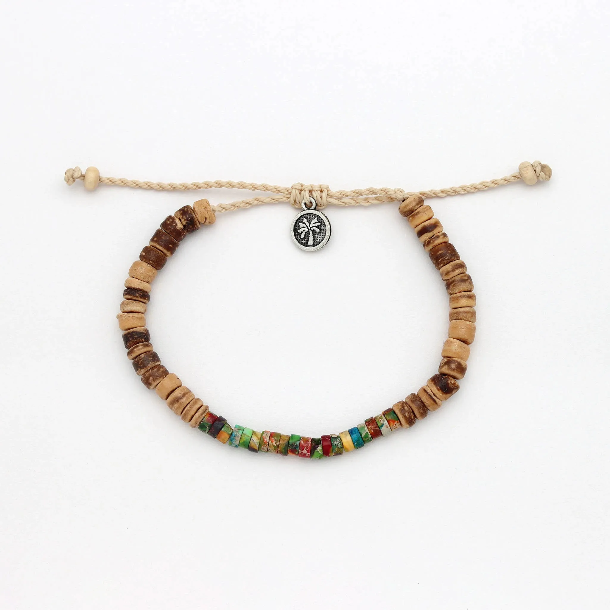 Koʻolau Wood Beaded Anklet