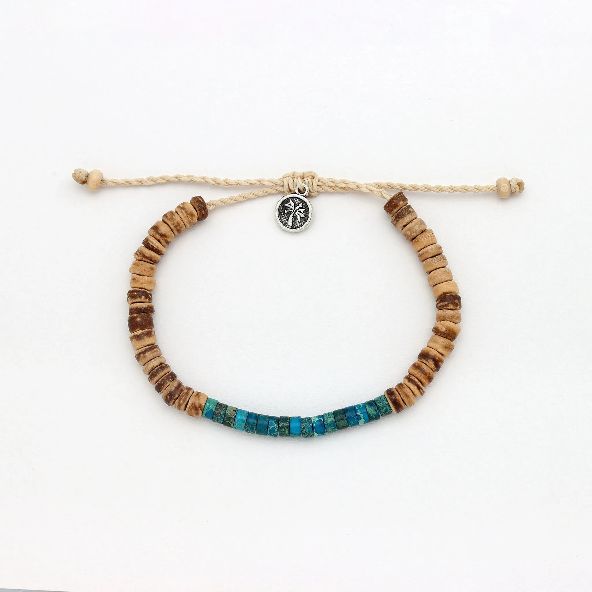 Koʻolau Wood Beaded Anklet