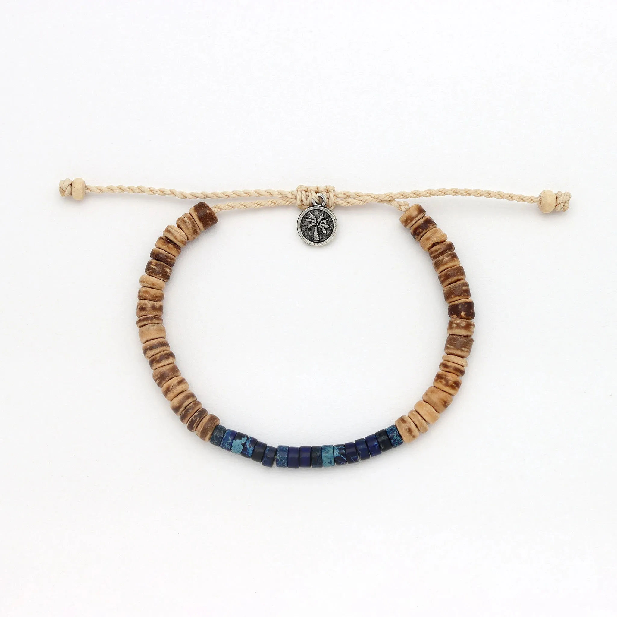 Koʻolau Wood Beaded Anklet