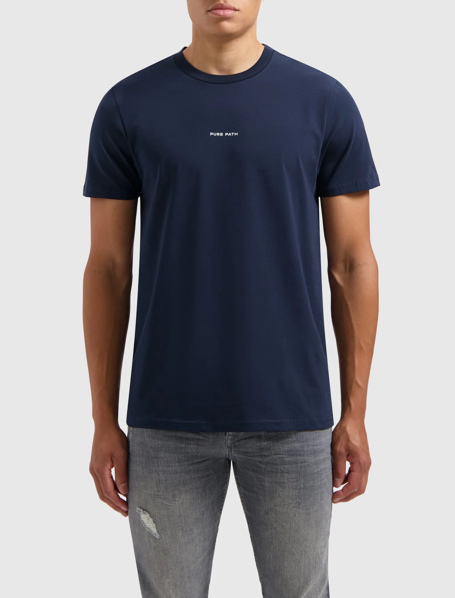 Liquid Metal Logo T-shirt | Navy