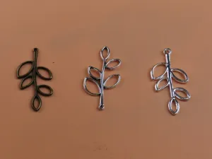 Lot Cutout Tree Olive Branch Pendant Charm Twig Leaf Vine Metal Silver Bronze Connector Finding Jewelry Making DIY Bracelet Necklace Earring