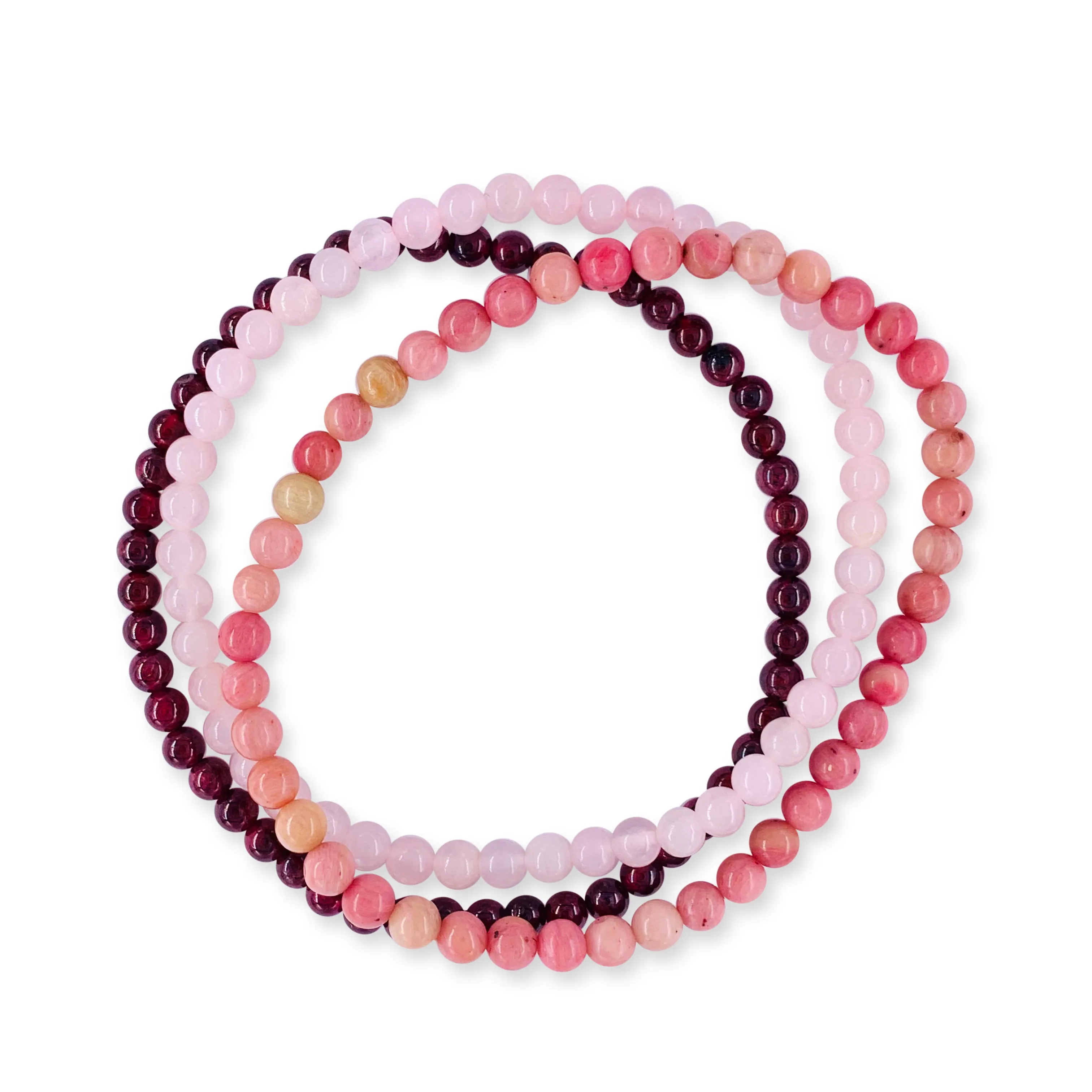 Love Romance Compassion Stackable Crystal Bracelet Set