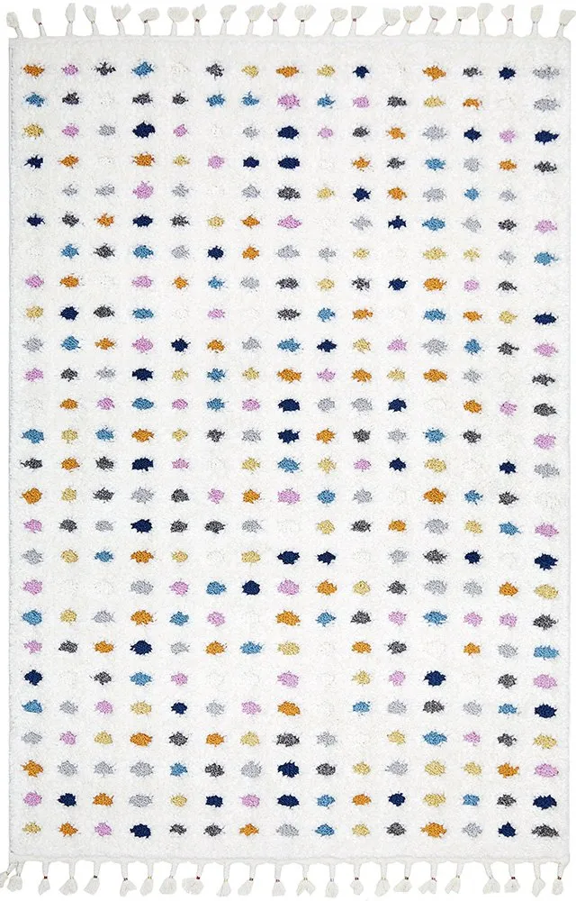 Madrid 400cm x 300cm Polka Dot Pattern Rug - Multi Colour