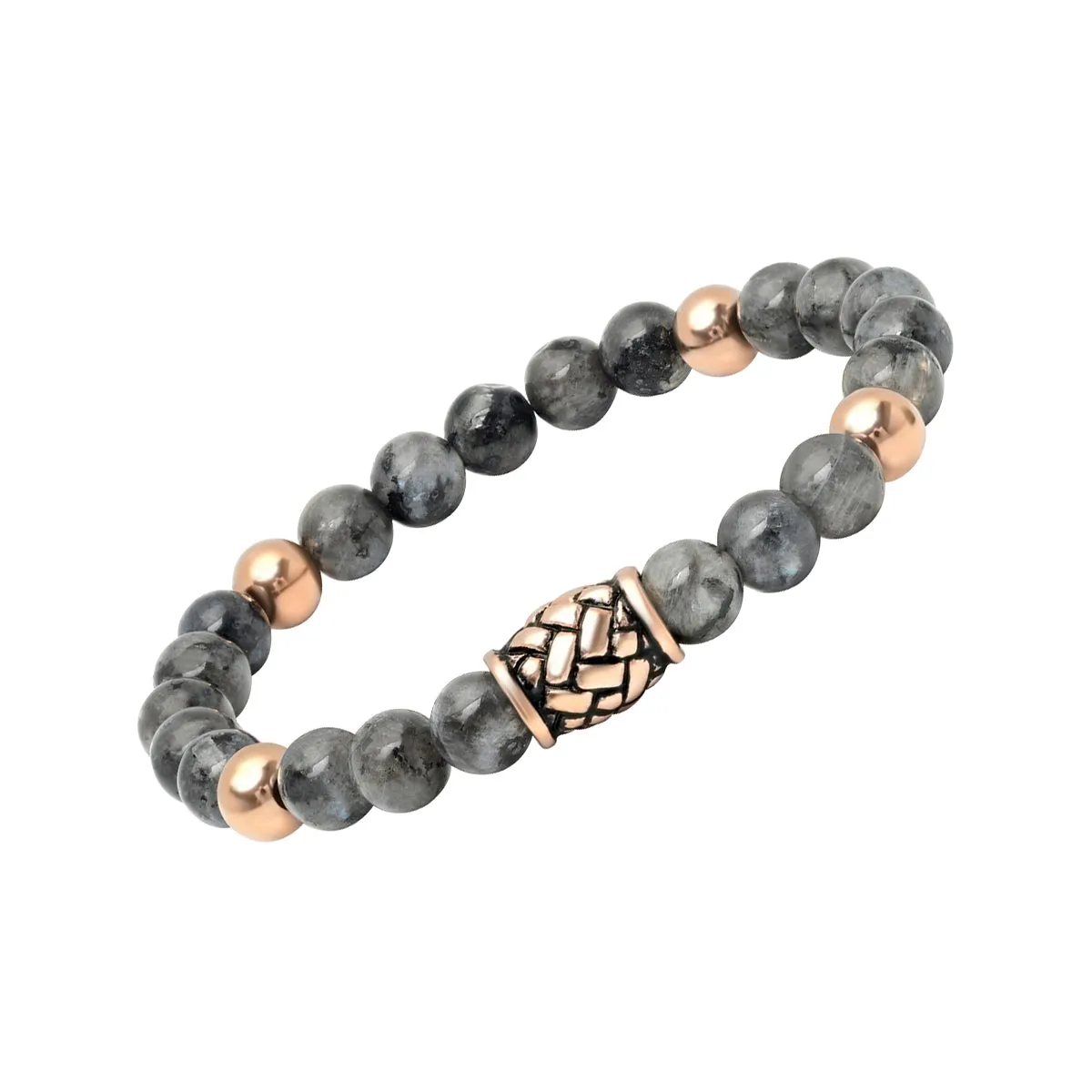 Monte Carlo Rose & Hematite Beaded Bracelet