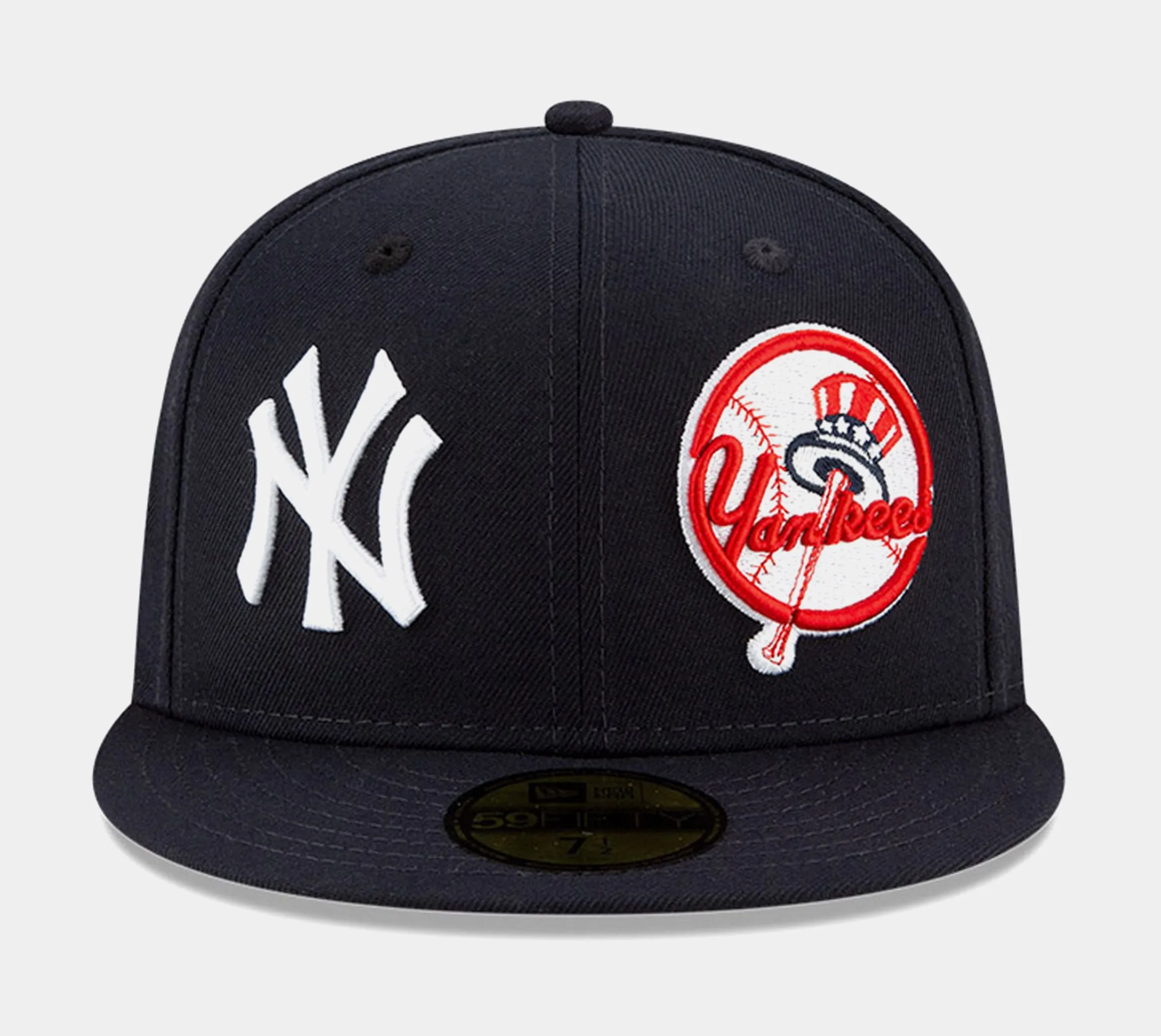 New York Yankees Patch Pride 59FIFTY Fitted Cap Mens Hat (Blue)