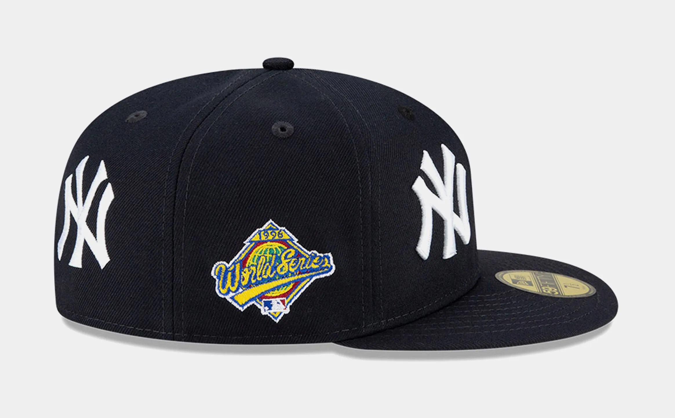 New York Yankees Patch Pride 59FIFTY Fitted Cap Mens Hat (Blue)