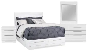 Odense 6-Piece Queen Storage Bedroom Set - White