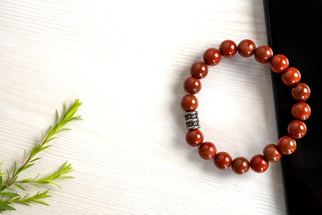 ORIGINAL RED JASPER BRACELET FOR BALANCE, ENDURANCE AND EMOTIONAL WELLBEING