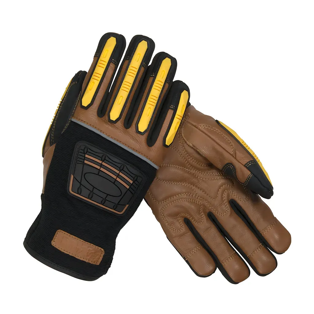 PIP 120-4150/L Goatskin Leather Palm Glove with Leather Back and Kevlar Blended Liner - Dorsal Impact Protection