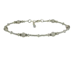 Quartz Crystal Gemstone Beaded Anklet