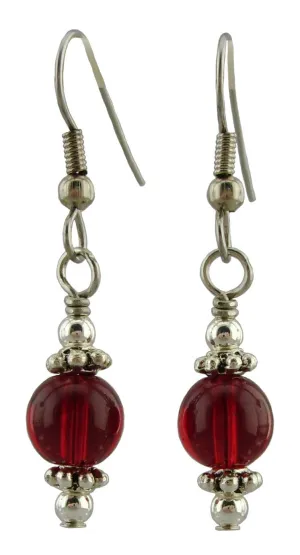 Red Drop Earrings