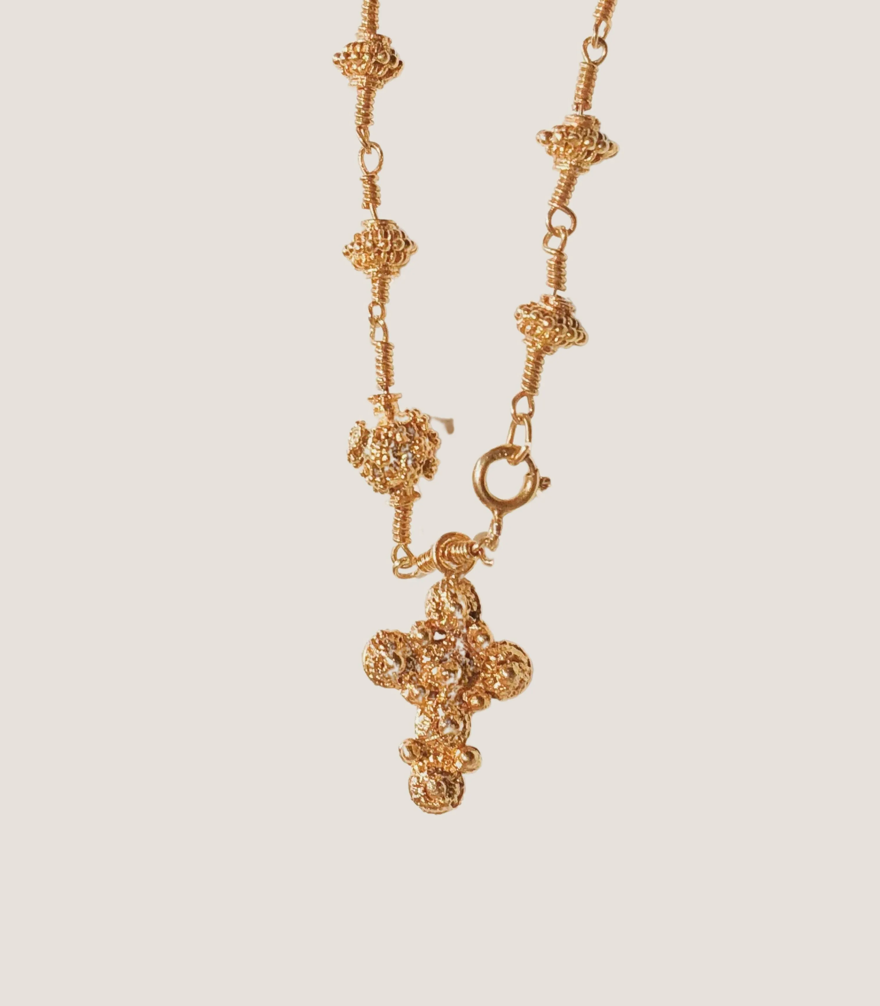 Rosary Cross Bracelet