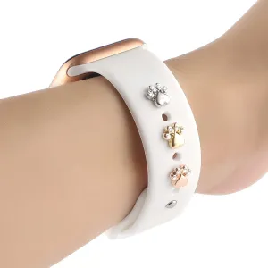 Silicone Strap Jewelry Charms Series 7 6 5 Bracelet Metal Decoration