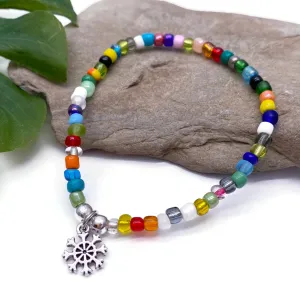 Snowflake Charm Bracelet - Colour Choice