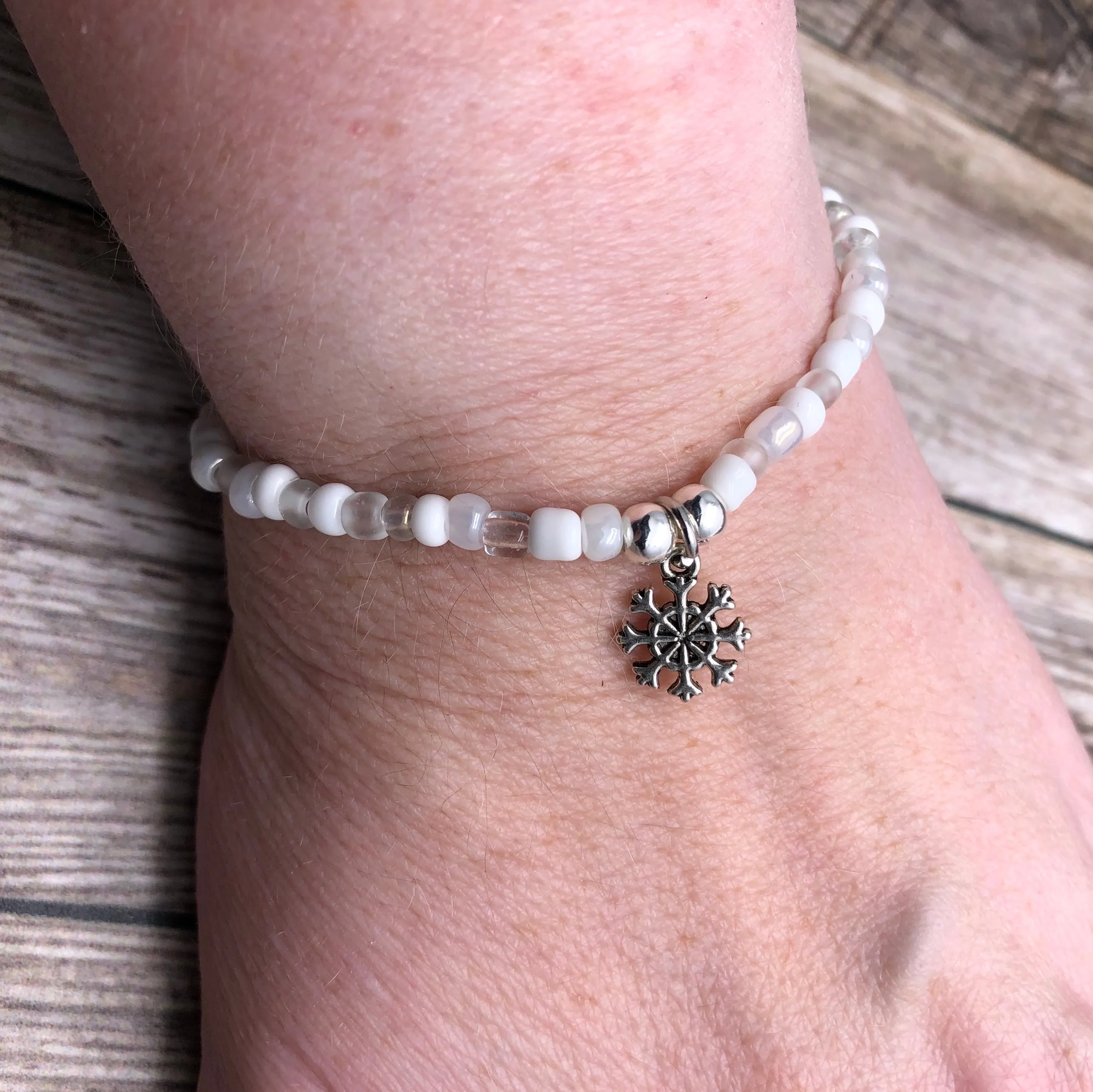 Snowflake Charm Bracelet - Colour Choice