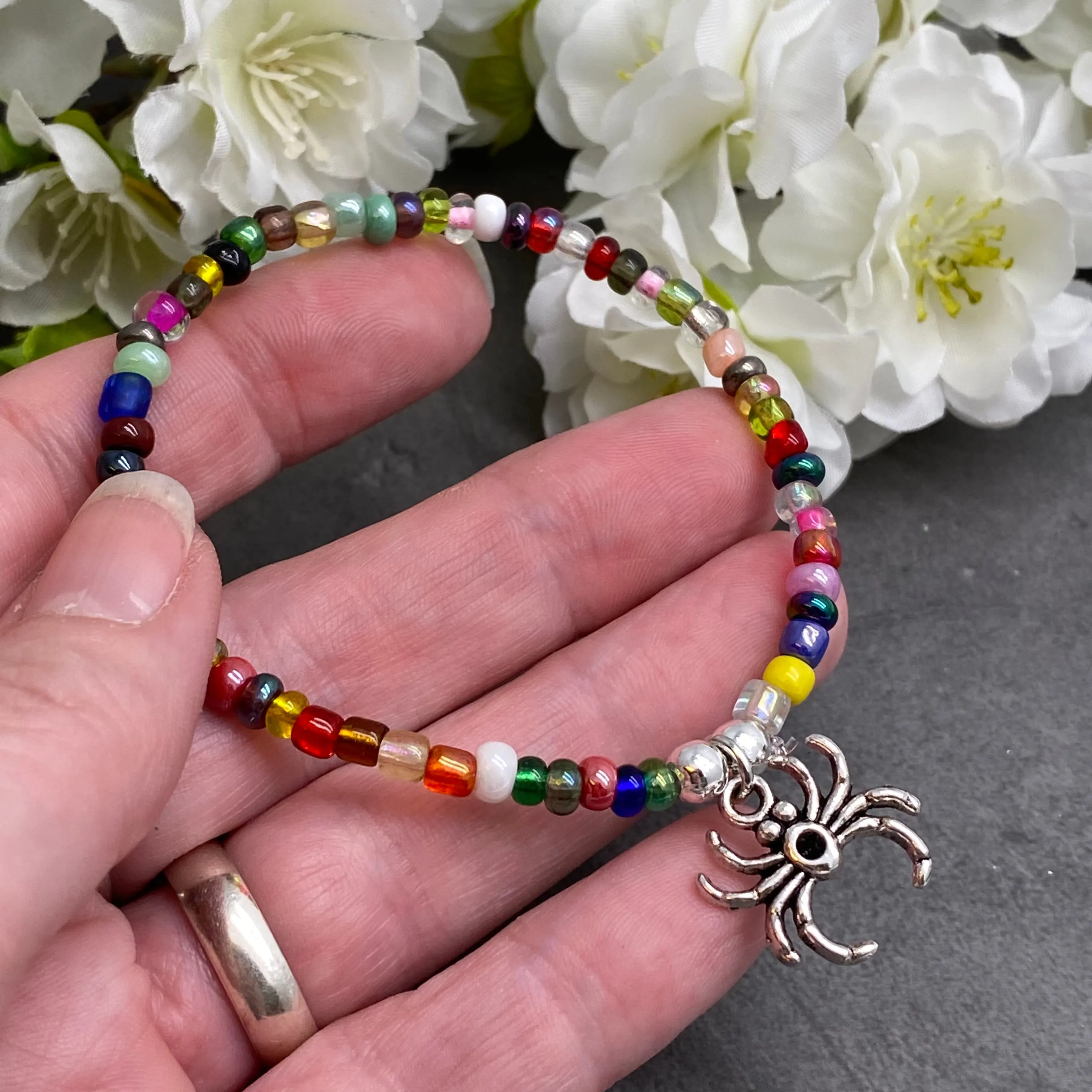 Spider Charm Bracelet - Colour Choice