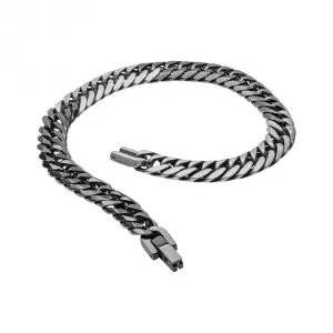 Stainless Steel Two Tone Foxtail Bracelet B5455