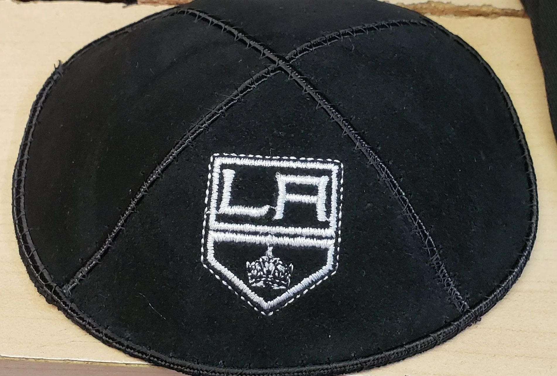 Suede Kippahs & Kippot Embroidered Logos