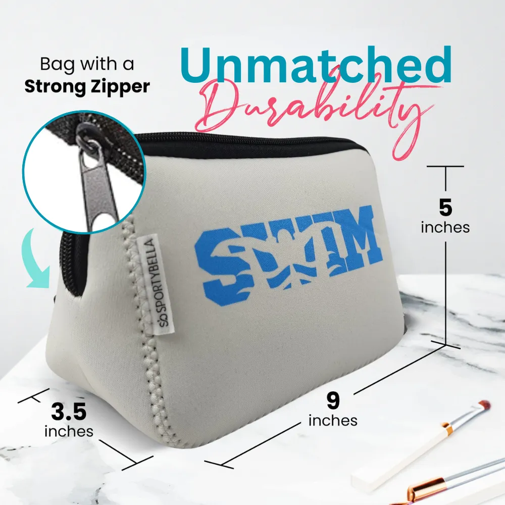 Swim Cosmetic Bag and String Bracelet Gift Bundle