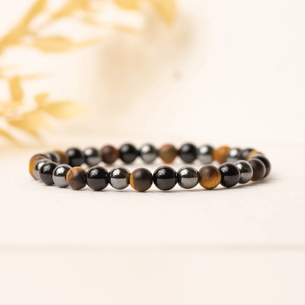 Triple Protection Gemstone Bracelet 6mm