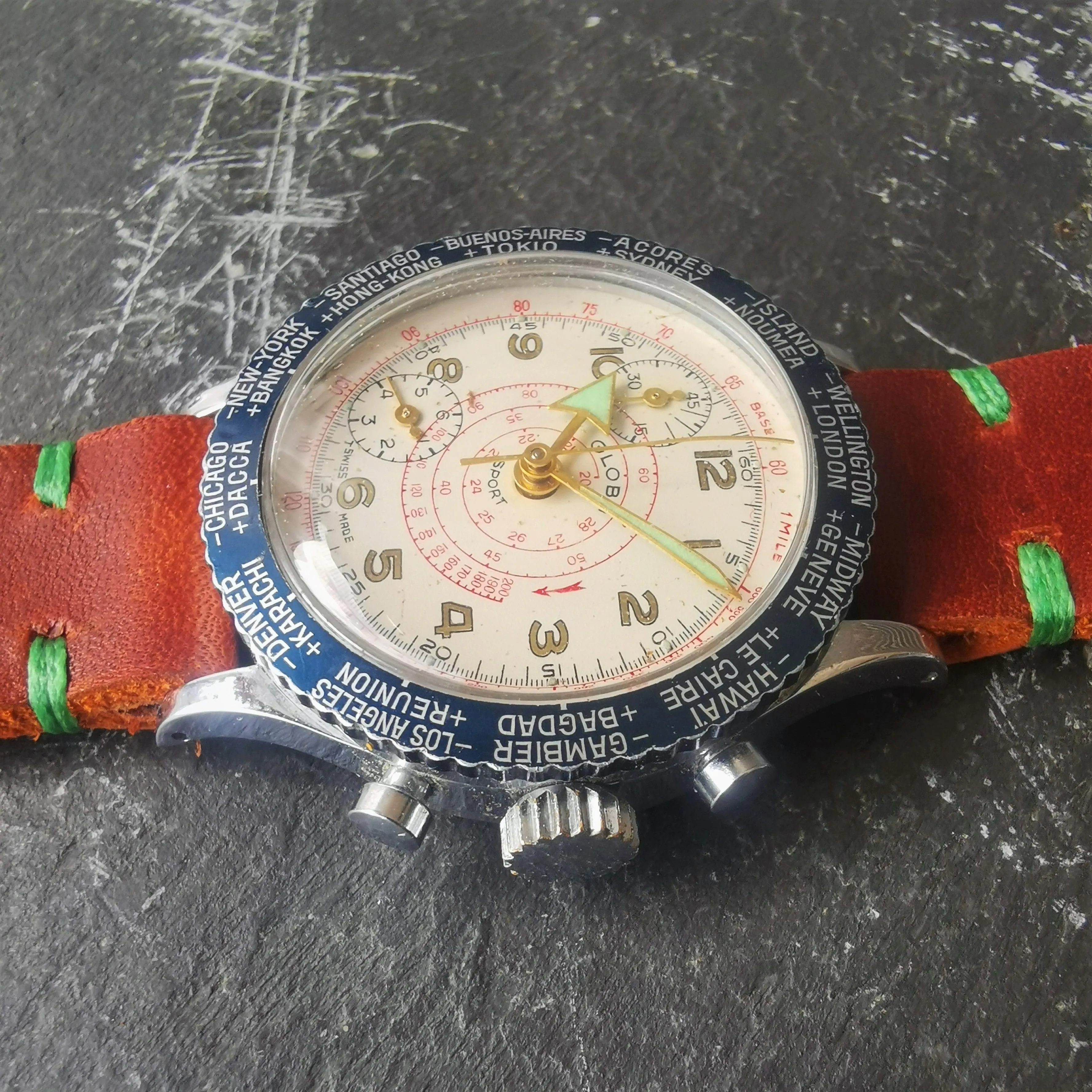 Vintage Globa Sport Chronograph Watch