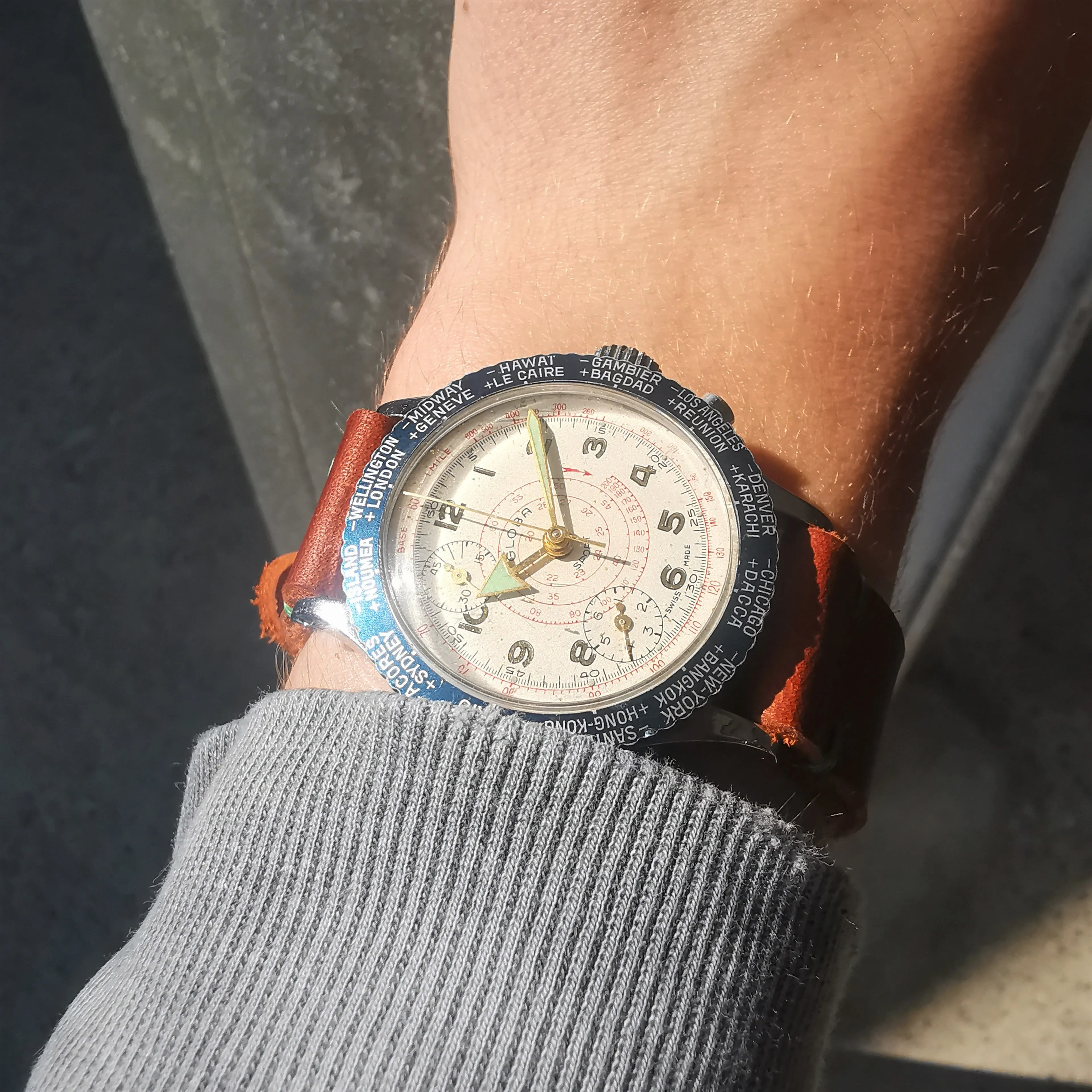 Vintage Globa Sport Chronograph Watch