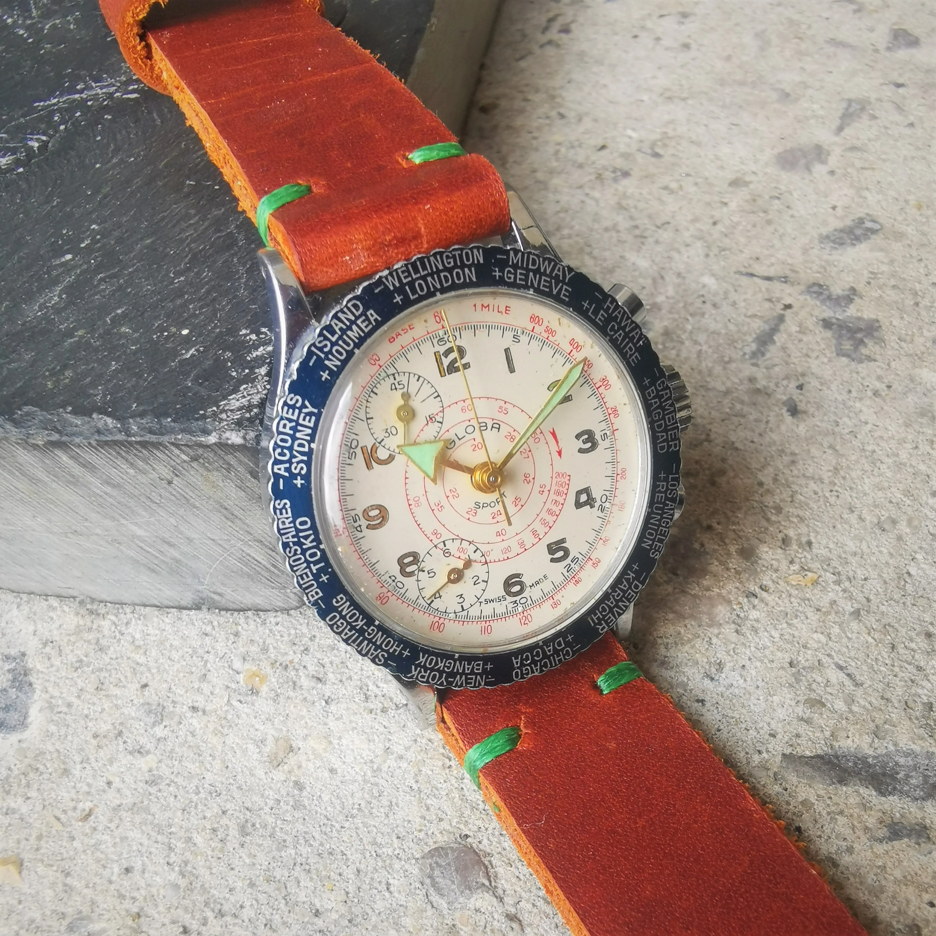 Vintage Globa Sport Chronograph Watch